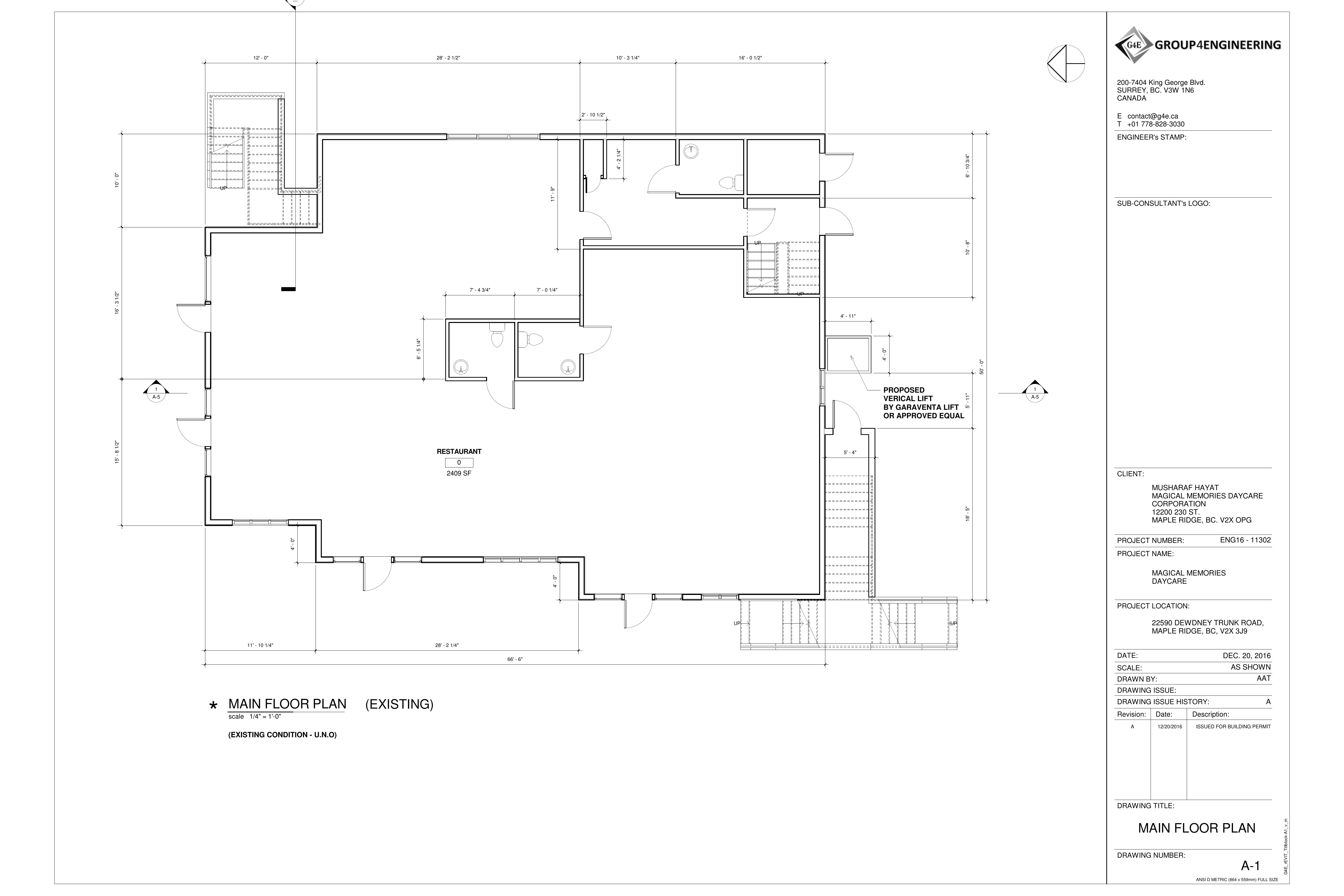 Daycare Main Floor Plan