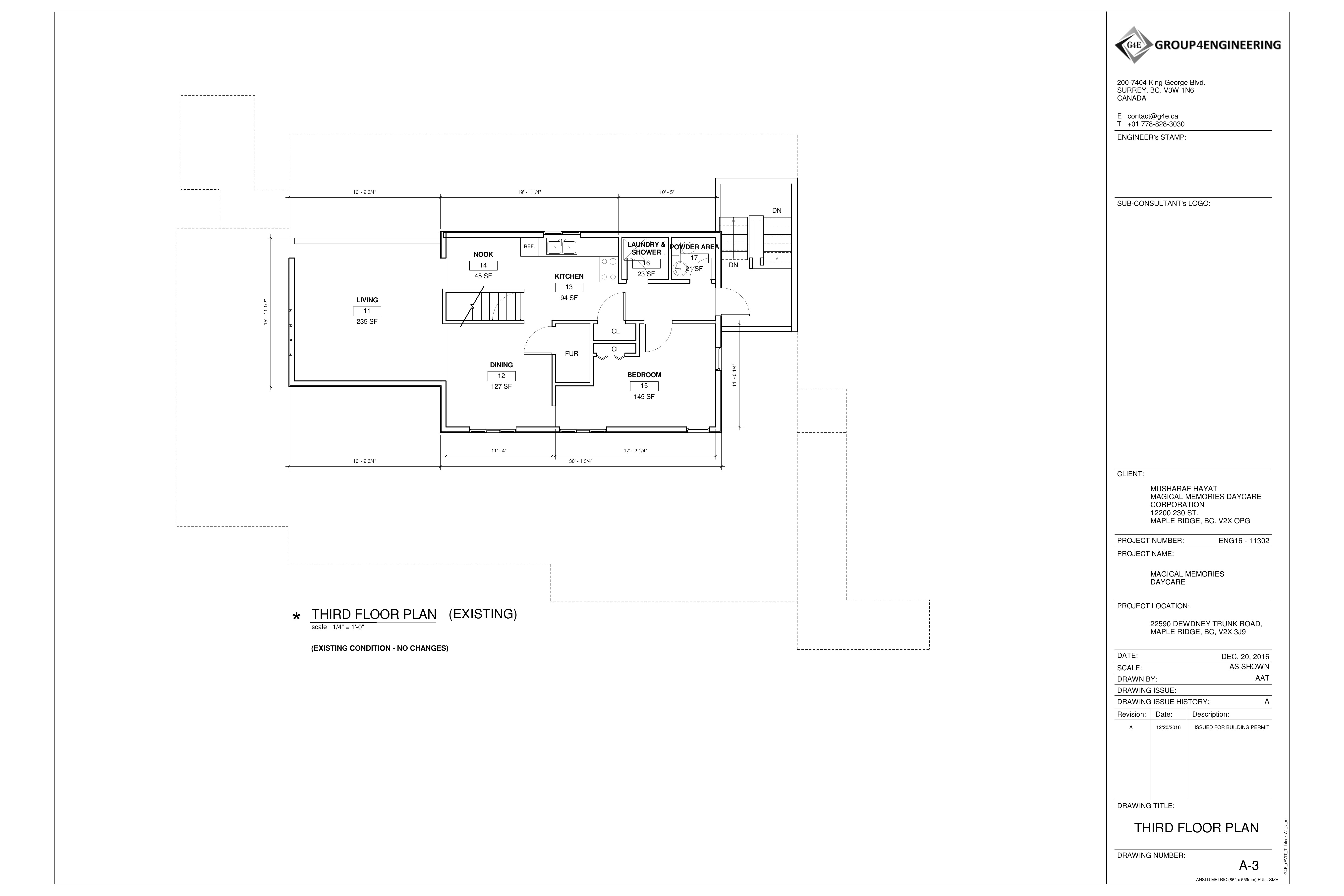 Daycare Third Floor Plan
