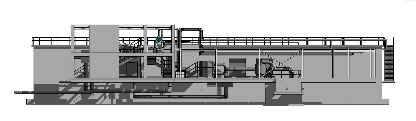 Wastewater Plant Section Elevation